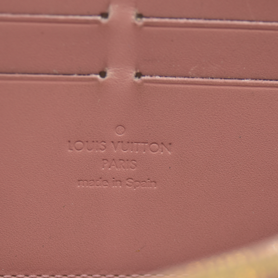 $1120 Louis Vuitton Vernis Ikat Zippy Wallet Rose Velours 2013 CA0133