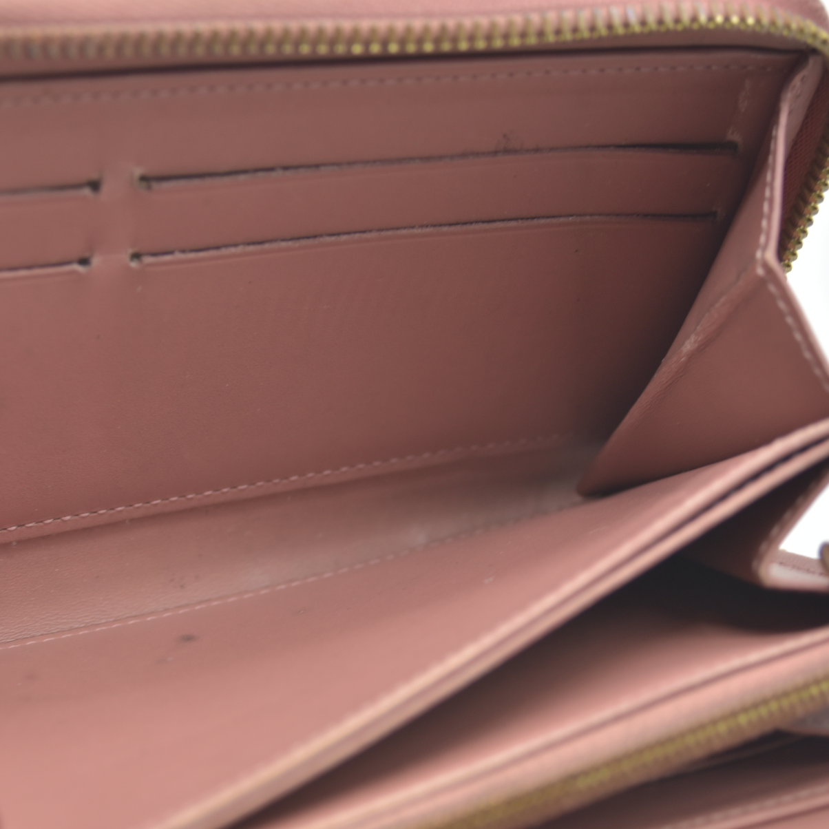 $1120 Louis Vuitton Vernis Ikat Zippy Wallet Rose Velours 2013 CA0133