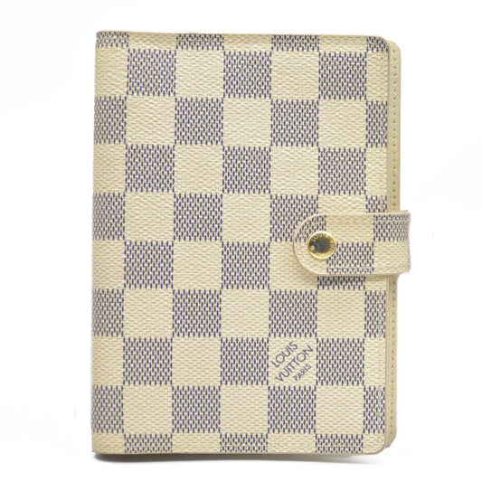 Louis Vuitton Damier Azur Agenda PM Notebook Cover White RA3149