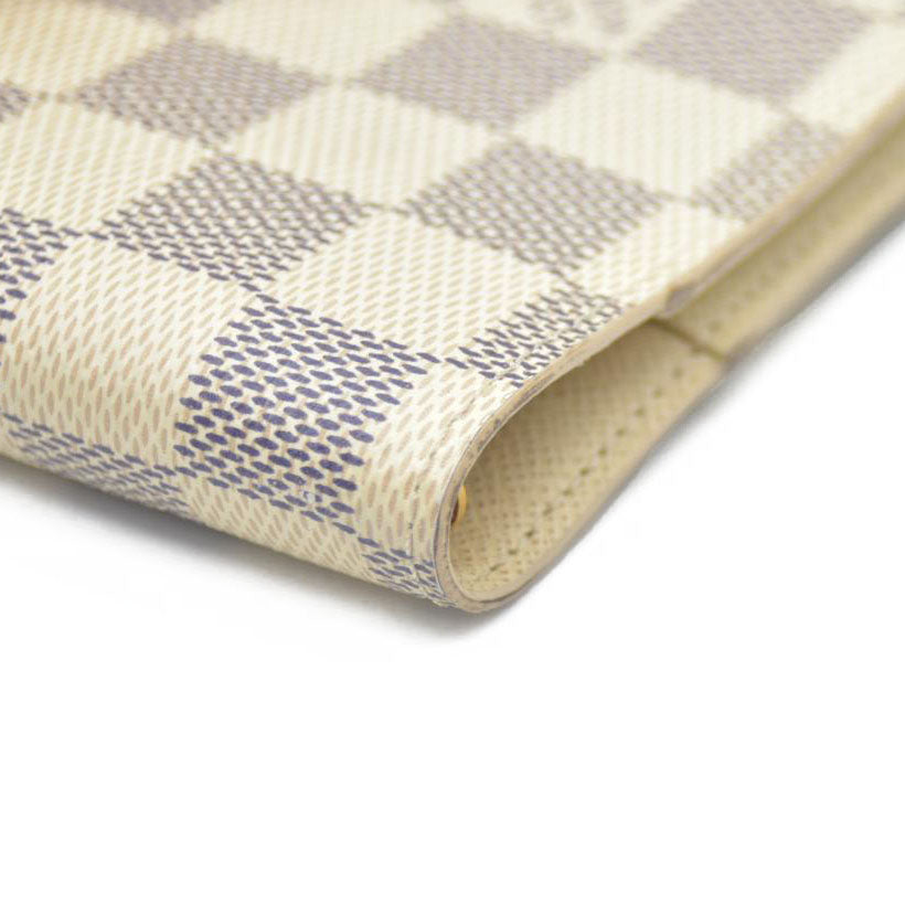Louis Vuitton Damier Azur Agenda PM Notebook Cover White RA3149