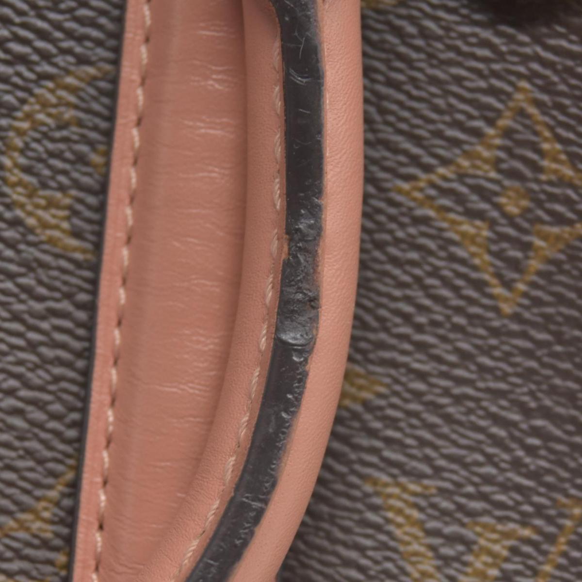$2560 2019 Louis Vuitton Soufflot BB Monogram Peach Shoulder Bag Cloth CA4129