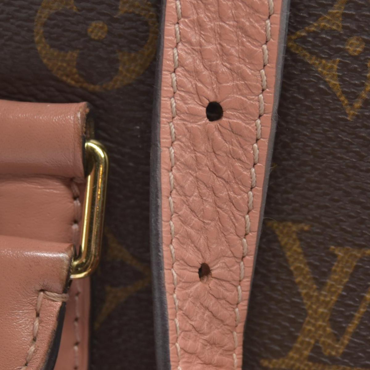 $2560 2019 Louis Vuitton Soufflot BB Monogram Peach Shoulder Bag Cloth CA4129