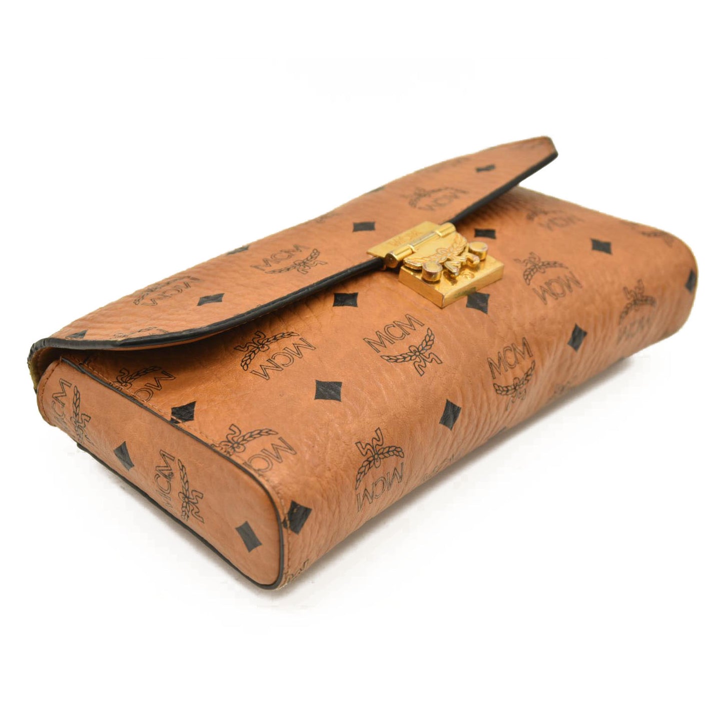 MCM  Visetos Small Millie Crossbody Bag Cognac