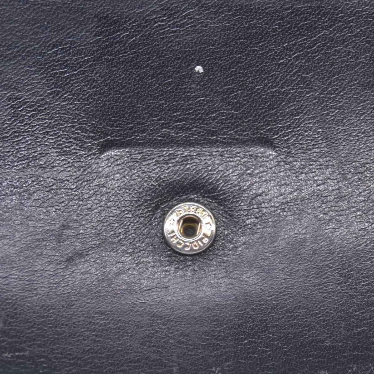 $590 Givenchy Black Ostrich-Effect Leather Clasp Wallet  CONSIGNMENT 10021039
