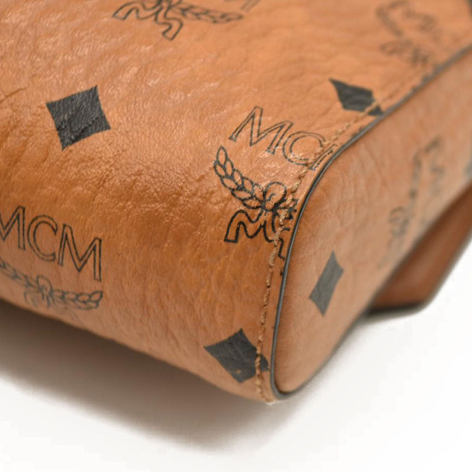 MCM  Visetos Small Millie Crossbody Bag Cognac