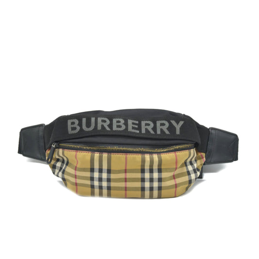 Burberry  Nylon Vintage Check Sonny Bum Bag Archive Beige Black