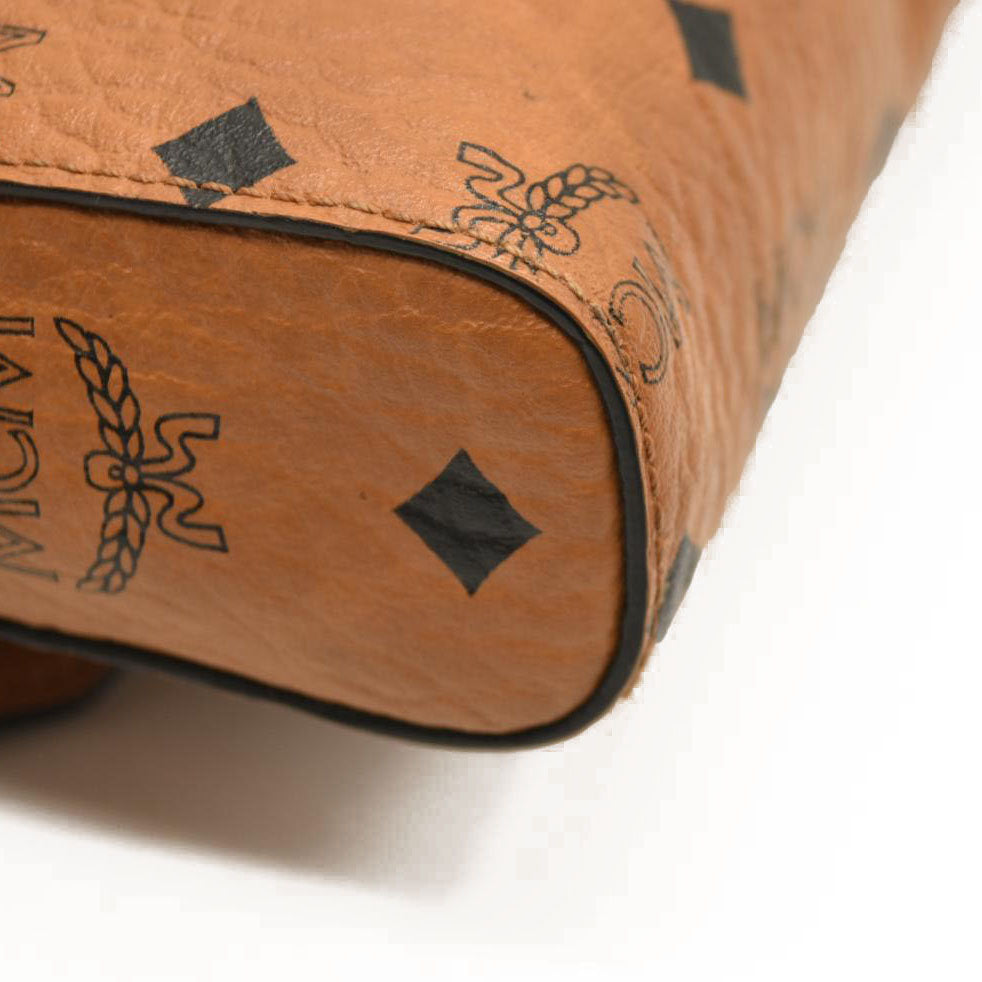 MCM  Visetos Small Millie Crossbody Bag Cognac