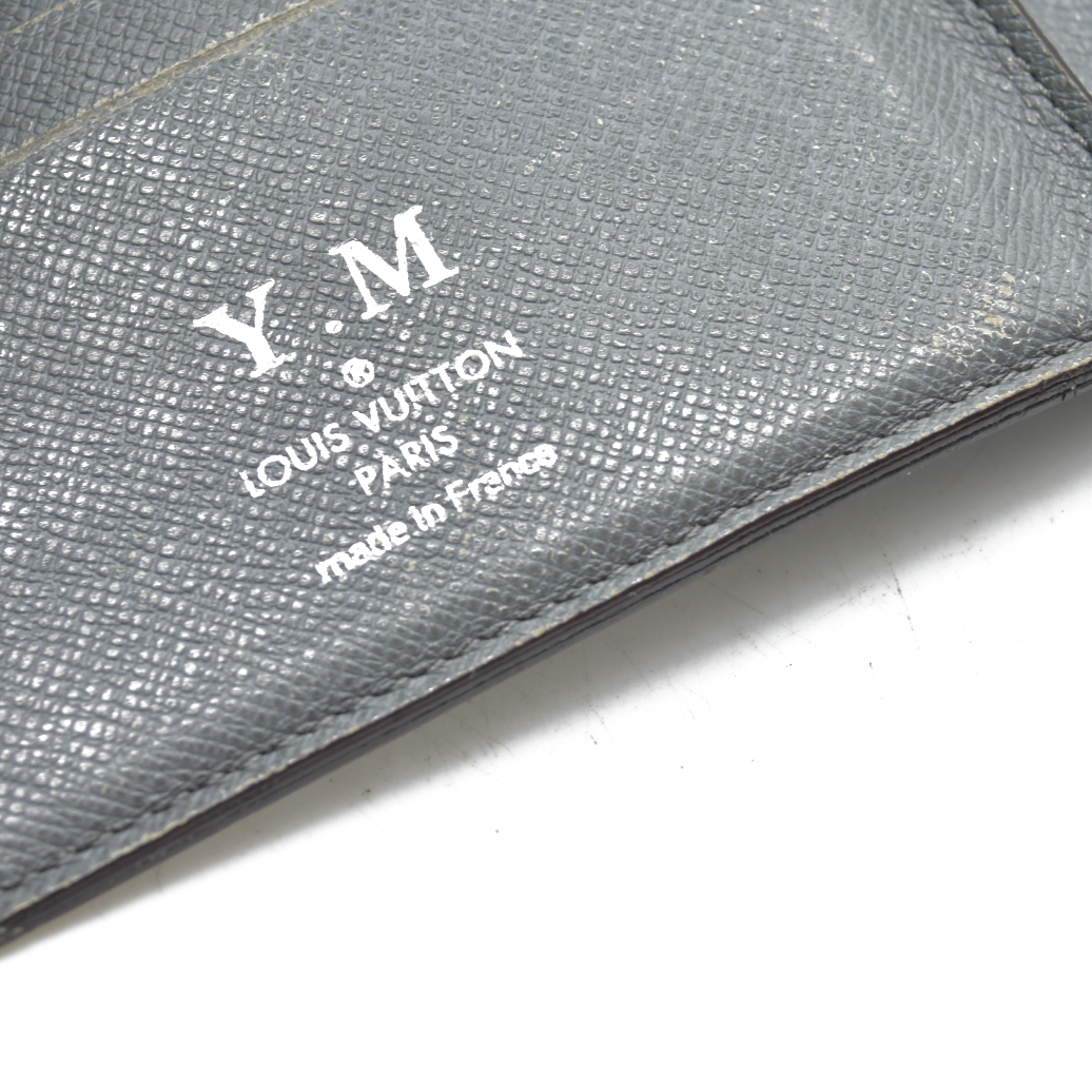 $665 2011 Louis Vuitton Multiple Wallet Taiga Grey SP4111