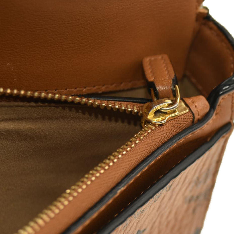 MCM  Visetos Small Millie Crossbody Bag Cognac