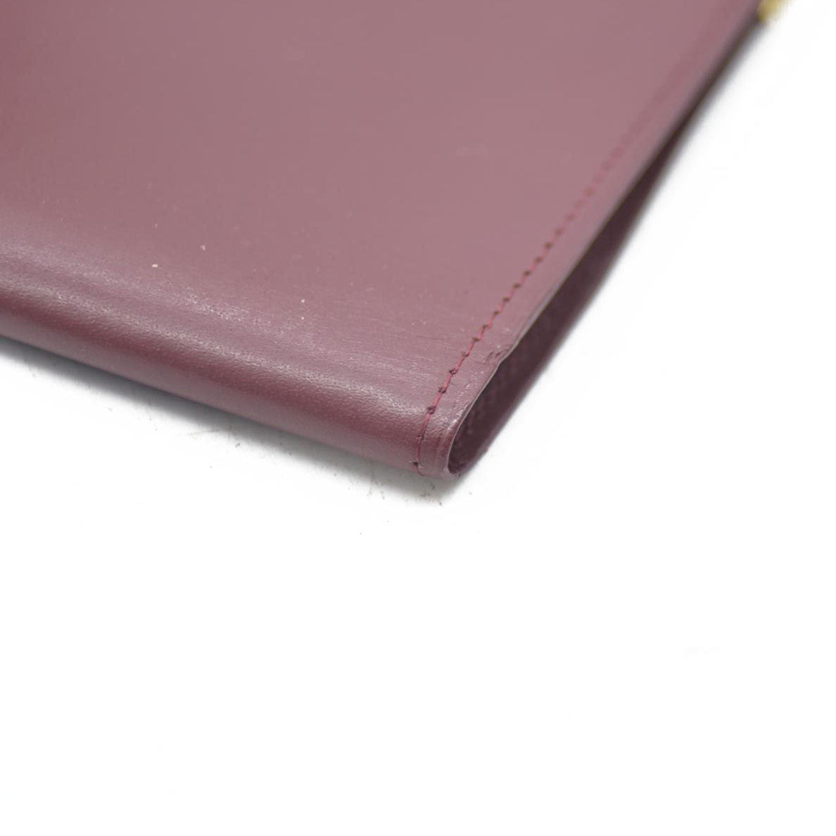 Must de Cartier Leather Bifold Long Wallet Bordeaux