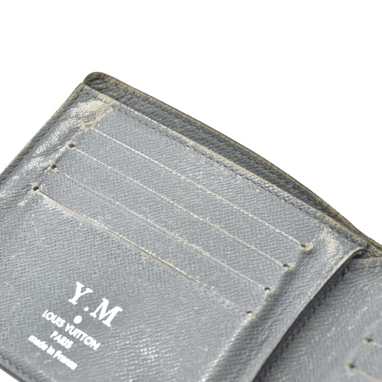 $665 2011 Louis Vuitton Multiple Wallet Taiga Grey SP4111