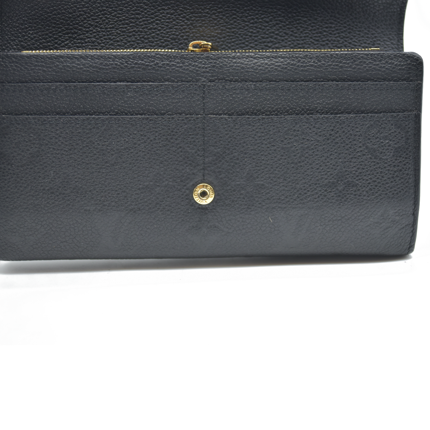$950 Louis Vuitton  Empreinte Sarah Wallet NM Black 2017 CA1167