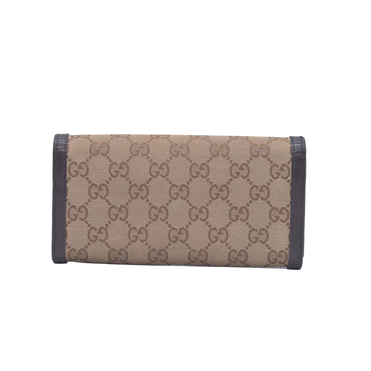 Gucci GG Brown Canvas Bifold Wallet  CONSIGNMENT 10021043