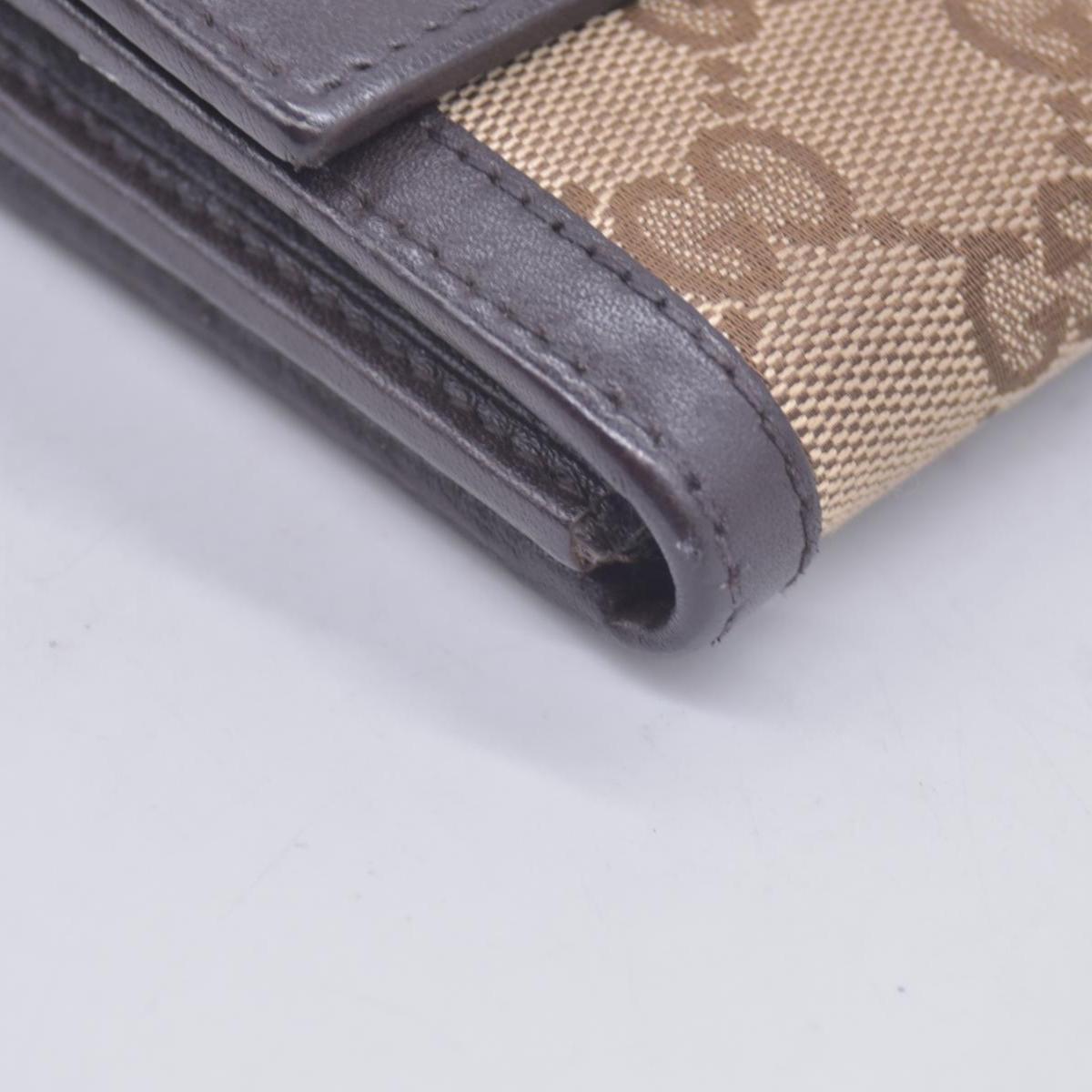 Gucci GG Brown Canvas Bifold Wallet  CONSIGNMENT 10021043
