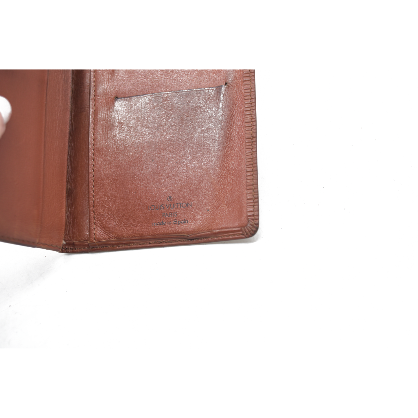 $605 Louis Vuitton Epi Checkbook Cover Brown CA0945 2005