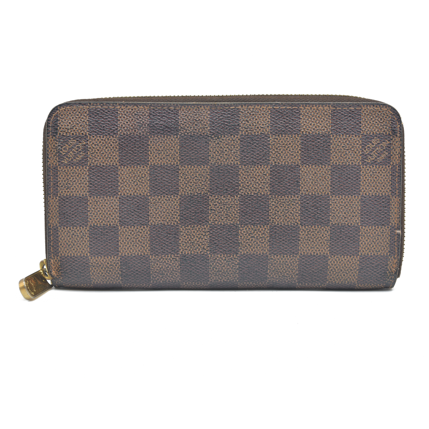 AUCTION $915 Louis Vuitton Damier Ebene Zippy Wallet CA2140 2010
