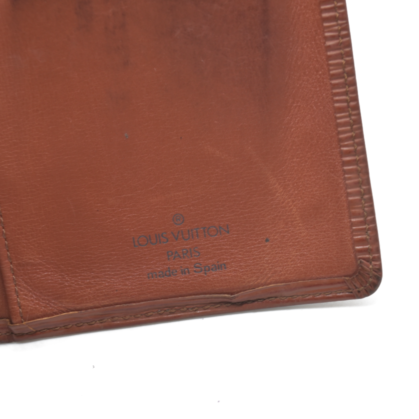 $605 Louis Vuitton Epi Checkbook Cover Brown CA0945 2005