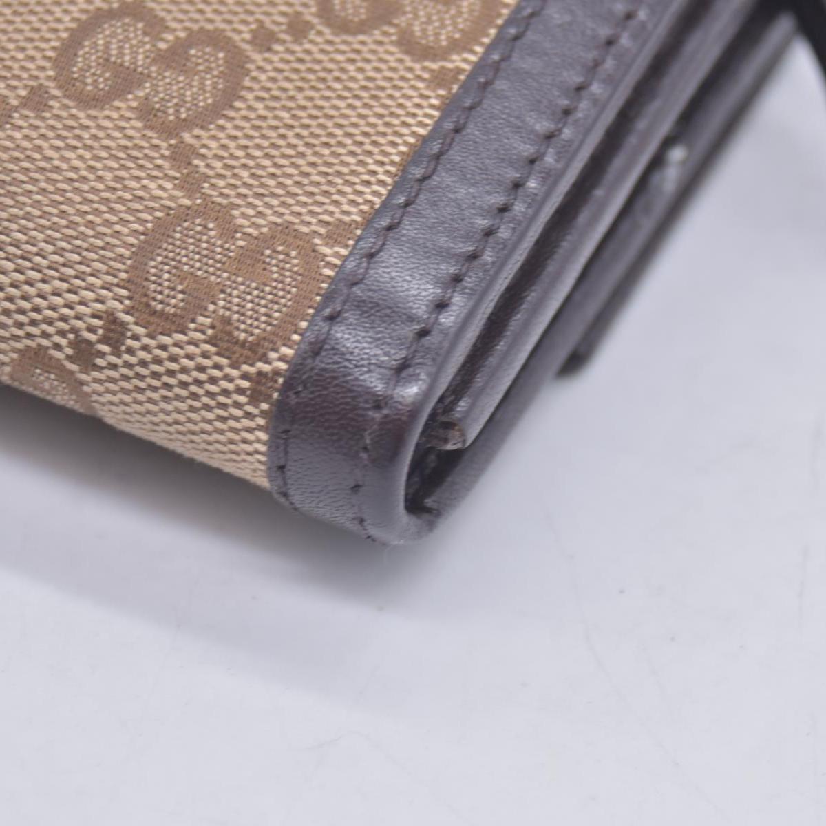 Gucci GG Brown Canvas Bifold Wallet  CONSIGNMENT 10021043