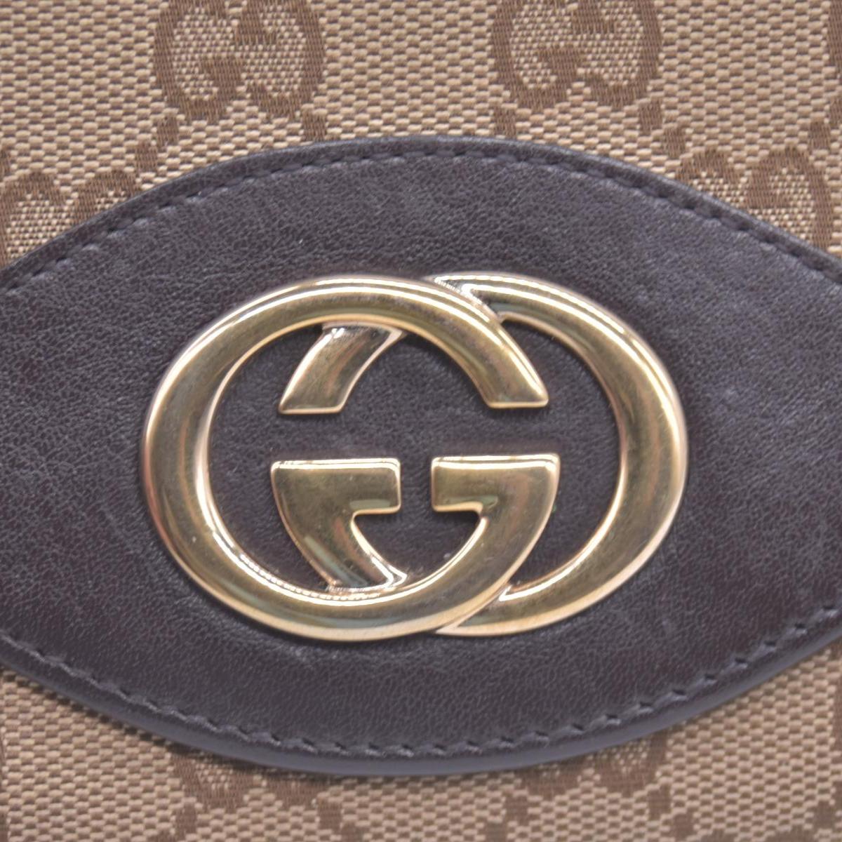 Gucci GG Brown Canvas Bifold Wallet  CONSIGNMENT 10021043