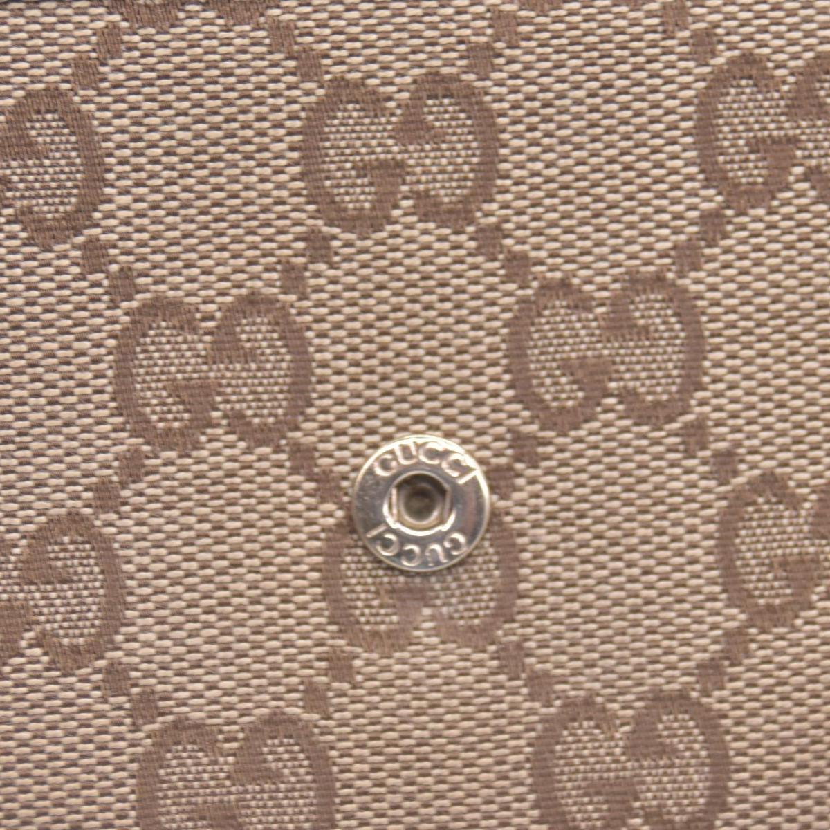Gucci GG Brown Canvas Bifold Wallet  CONSIGNMENT 10021043
