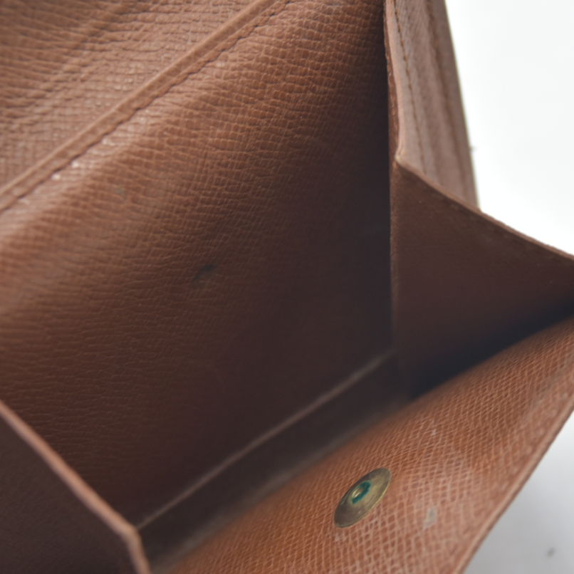 CA0943 1993 $545 Louis Vuitton Monogram Porte-Billets Cartes Credit Monnaie Wallet