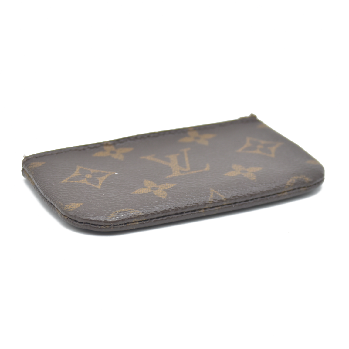 AUCTION $345 Louis Vuitton Monogram Pochette Cles Wallet Coin Purse Brown Made In USA SD21