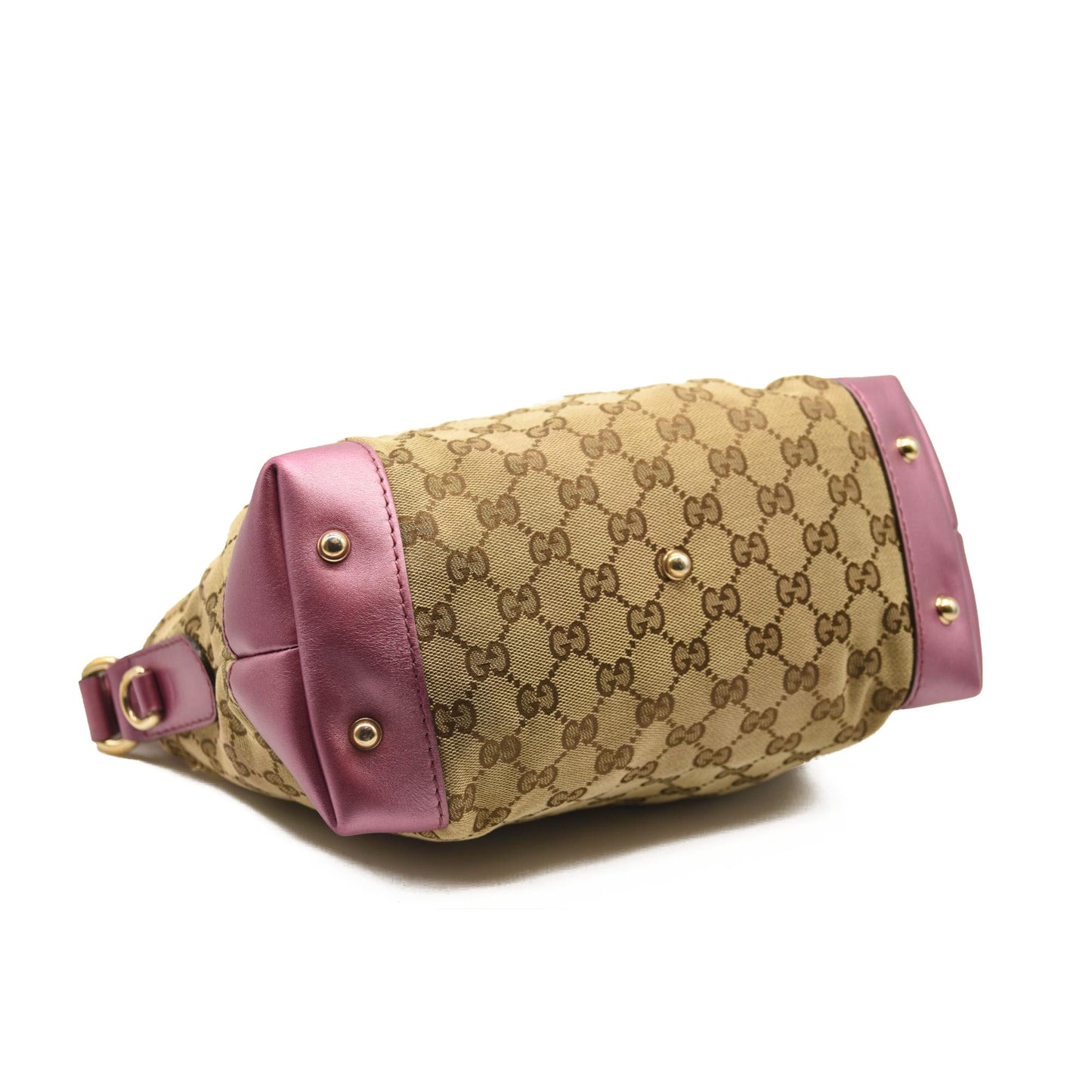 GUCCI GG Canvas Heartbit Small Hobo Bag Pink
