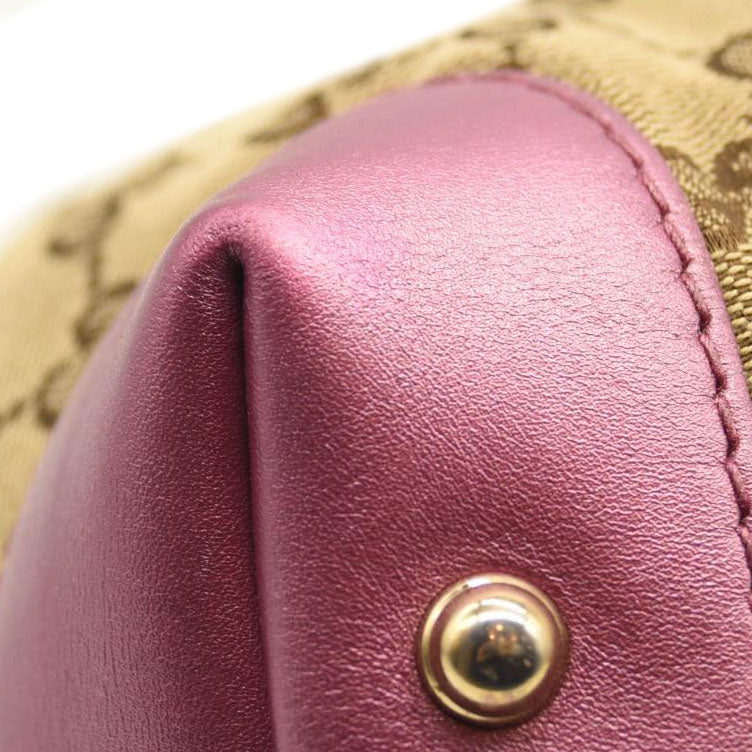 GUCCI GG Canvas Heartbit Small Hobo Bag Pink