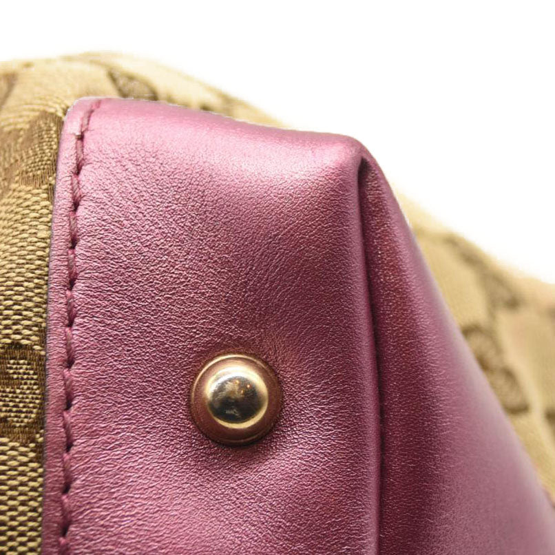 GUCCI GG Canvas Heartbit Small Hobo Bag Pink