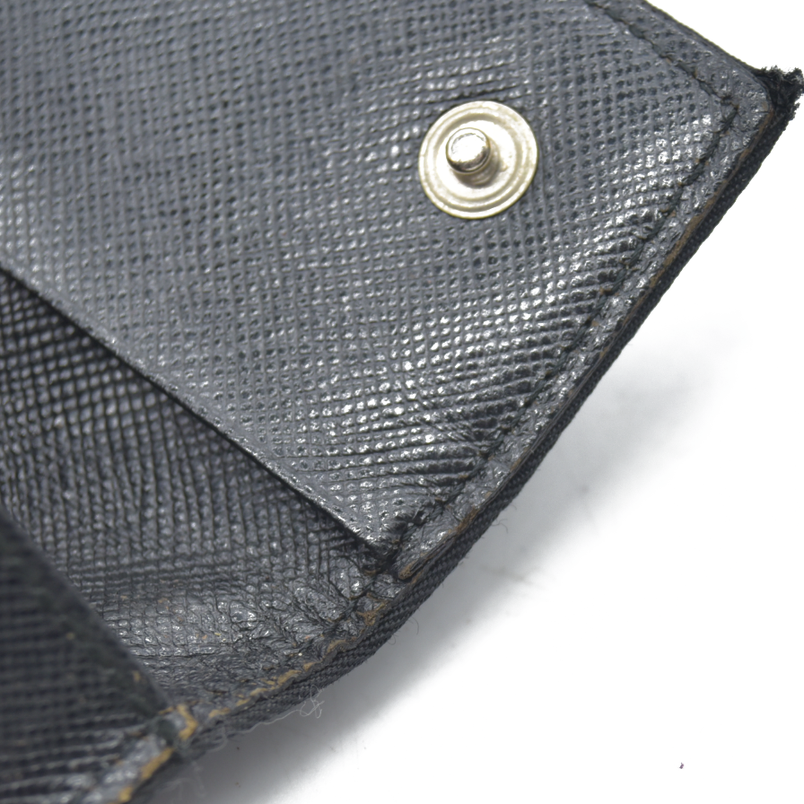 $595 Prada Tessuto Nylon 6 Key Holder Nero Black