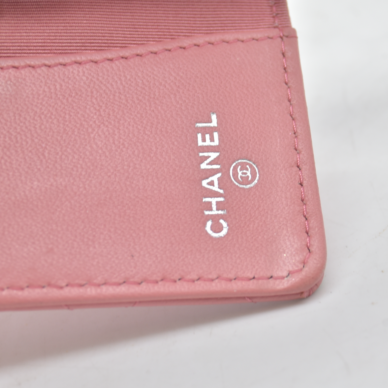 $675 2012 CHANEL Lambskin Quilted 6 Key Holder Pink