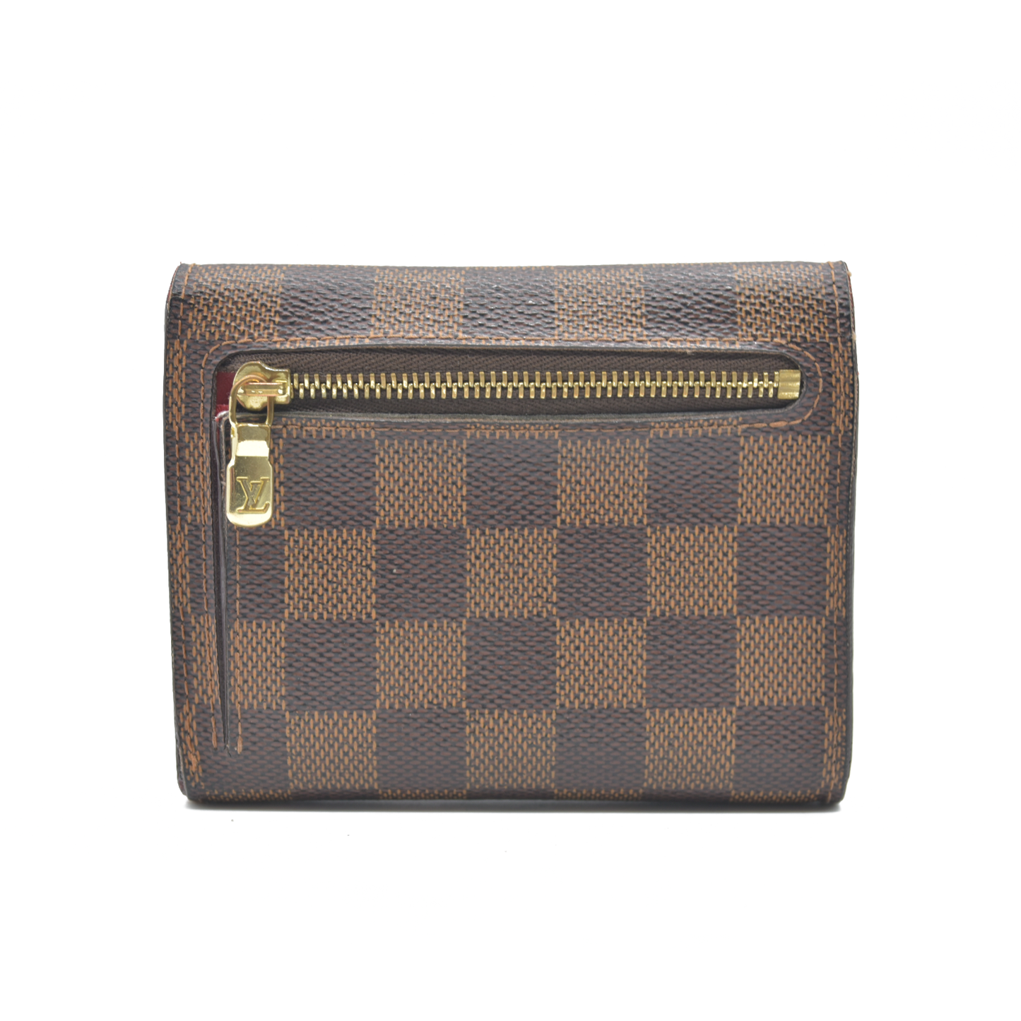 $705 CA1005 2005 Louis Vuitton Damier Ebene Koala Compact Wallet