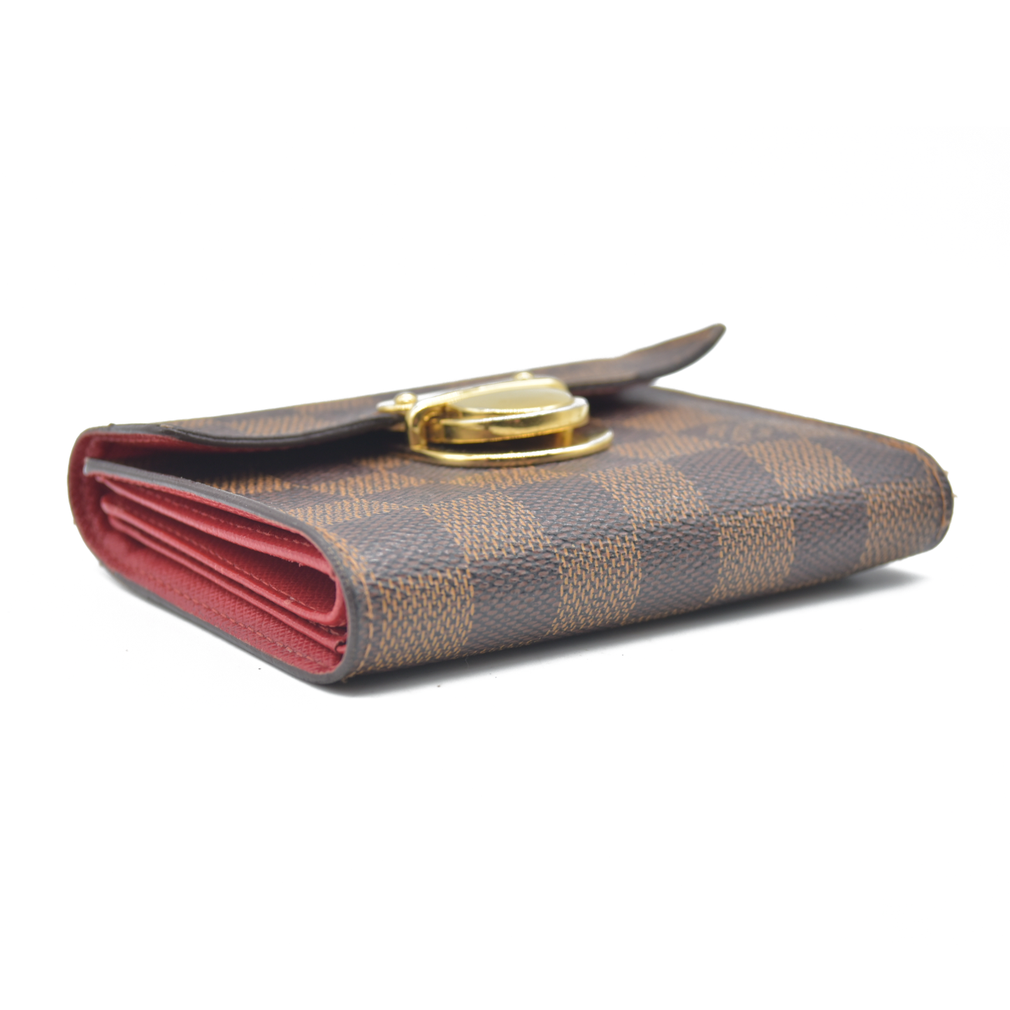 $705 CA1005 2005 Louis Vuitton Damier Ebene Koala Compact Wallet