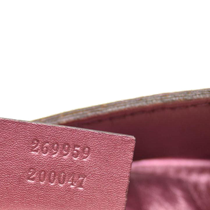 GUCCI GG Canvas Heartbit Small Hobo Bag Pink