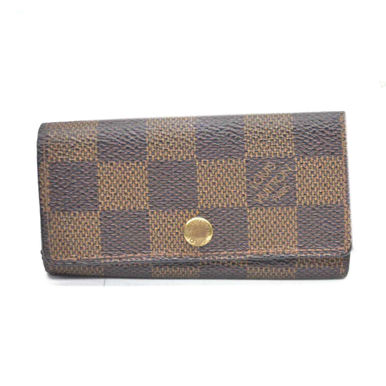 Louis Vuitton Damier Multicles 4 Ring Key Case Brown TH0051