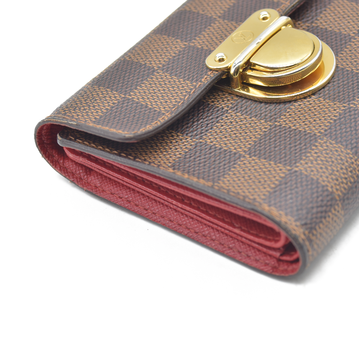 $705 CA1005 2005 Louis Vuitton Damier Ebene Koala Compact Wallet