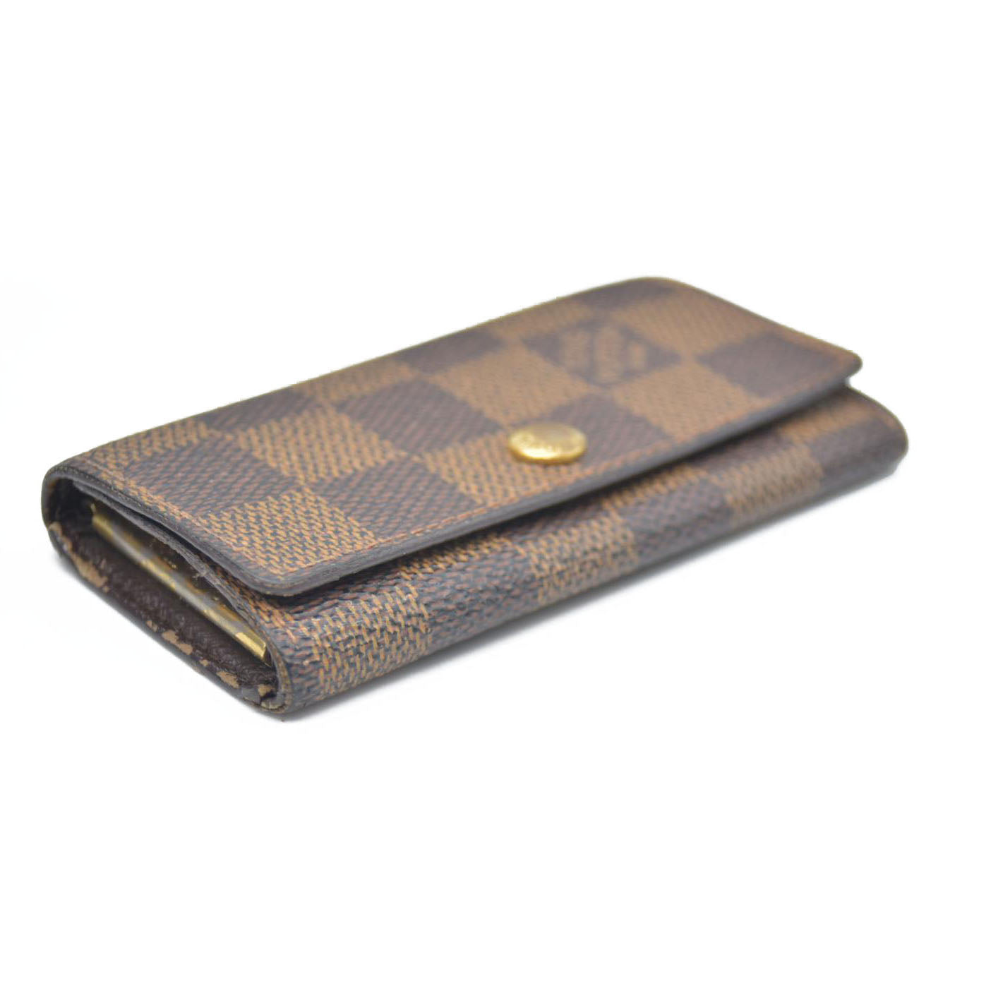 Louis Vuitton Damier Multicles 4 Ring Key Case Brown TH0051