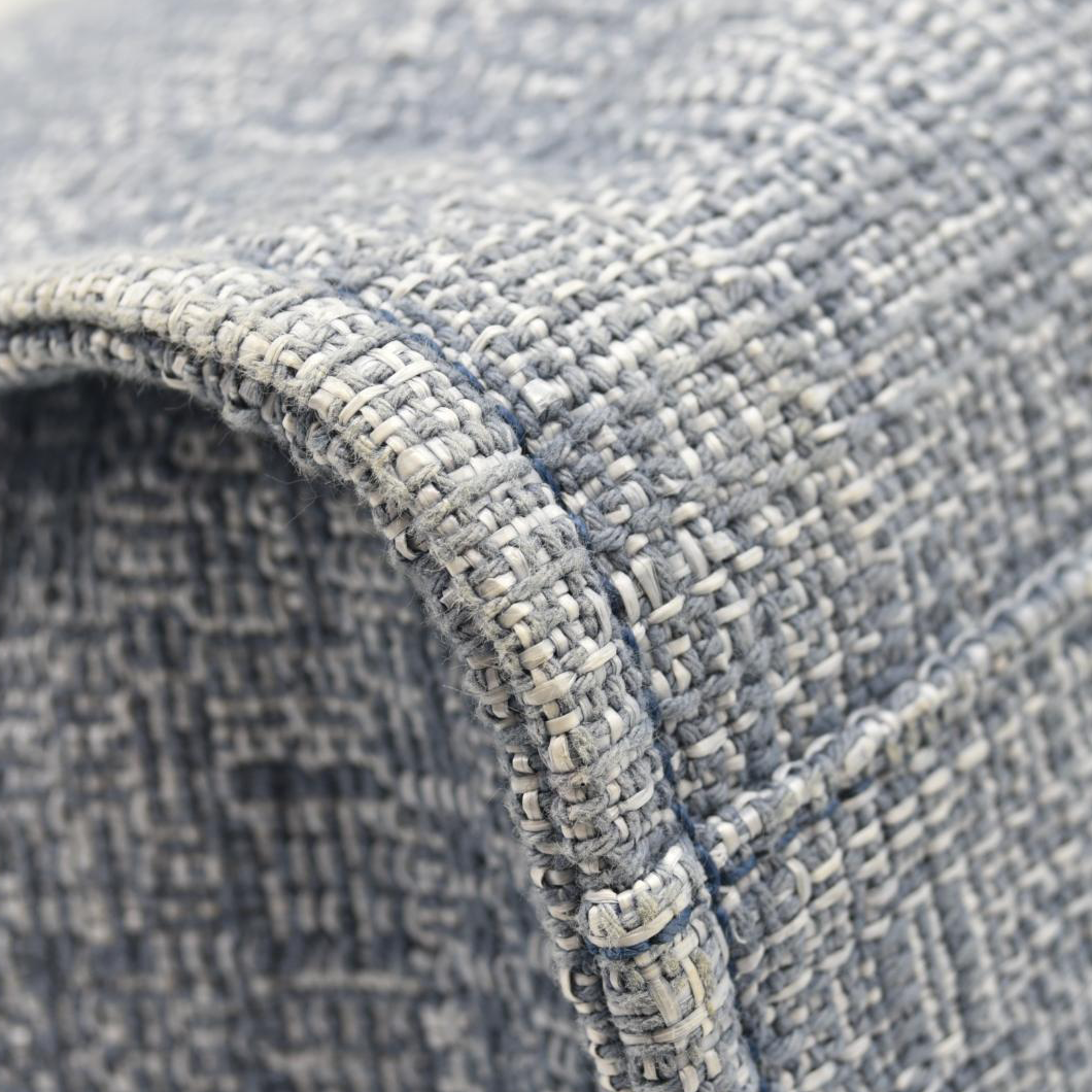 CHANEL Woven Straw Raffia Medium Deauville Tote Blue 25*