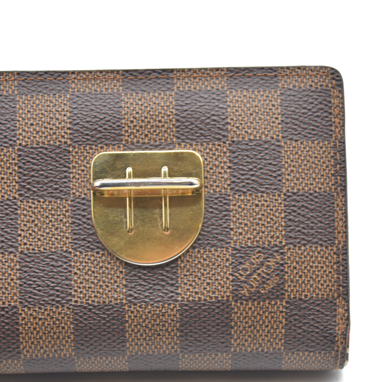 $705 CA1005 2005 Louis Vuitton Damier Ebene Koala Compact Wallet