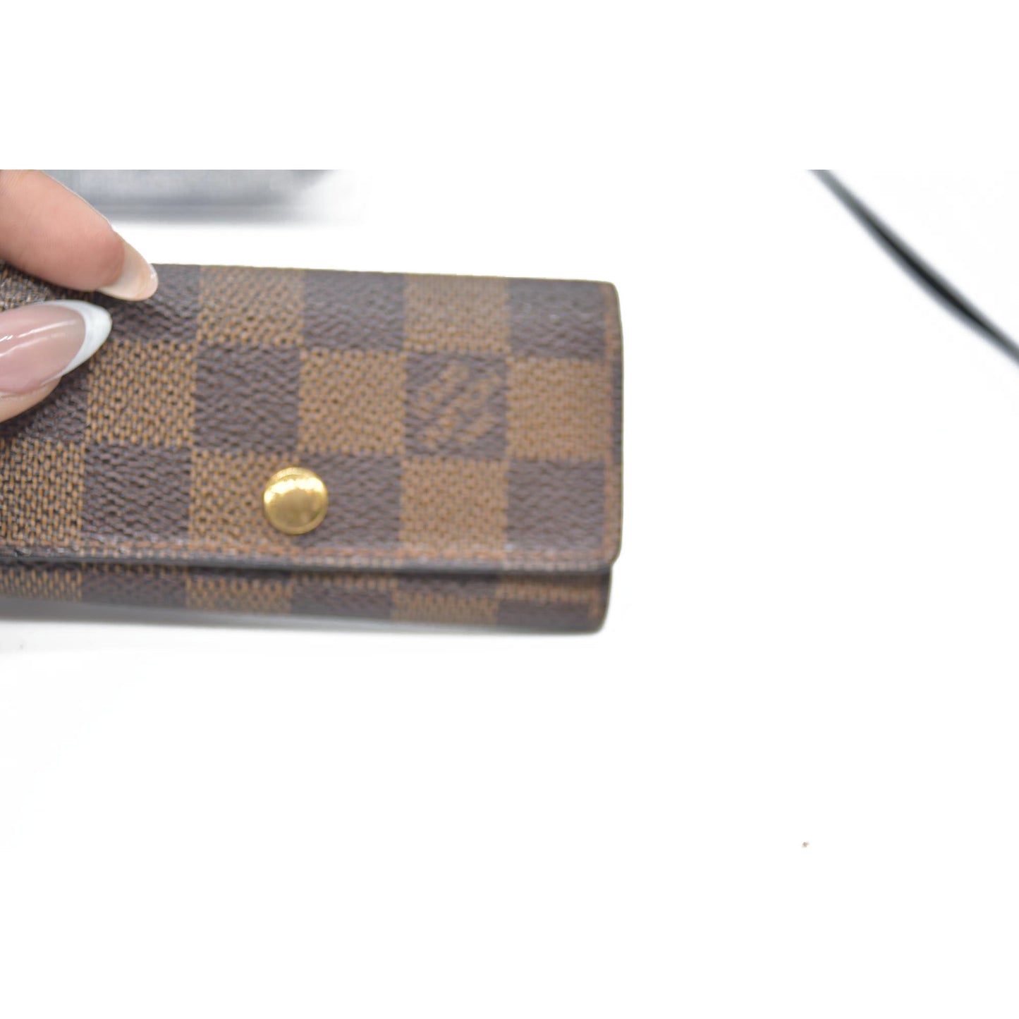 Louis Vuitton Damier Multicles 4 Ring Key Case Brown TH0051