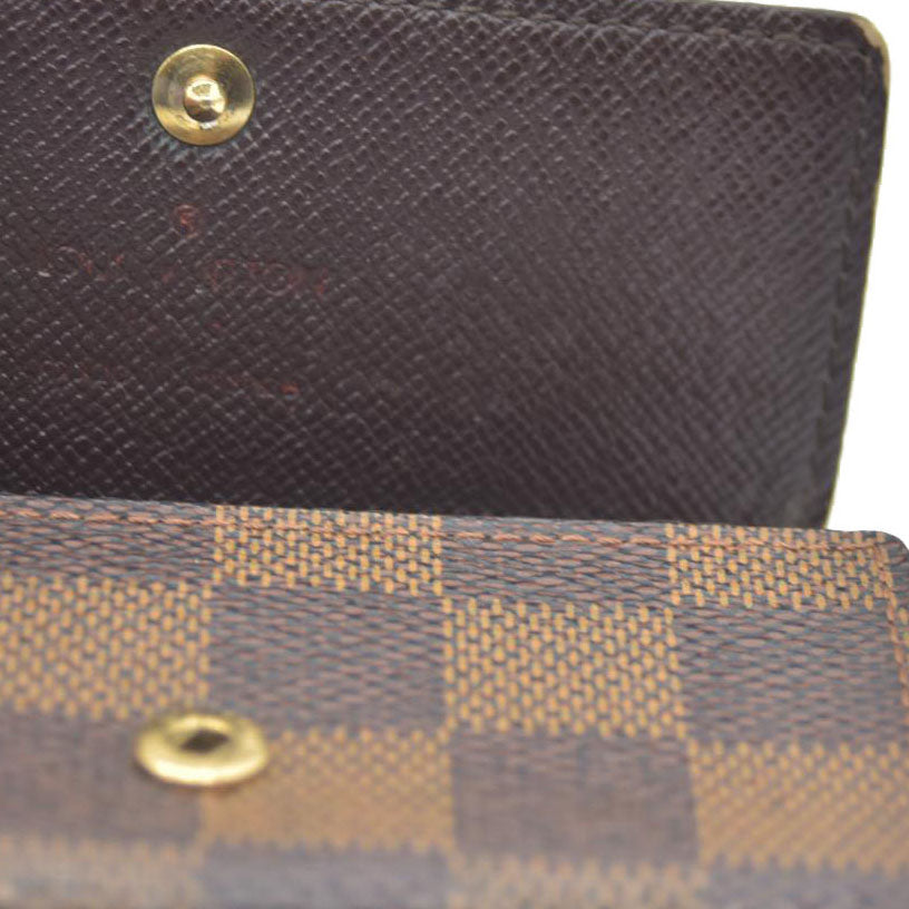 Louis Vuitton Damier Multicles 4 Ring Key Case Brown TH0051