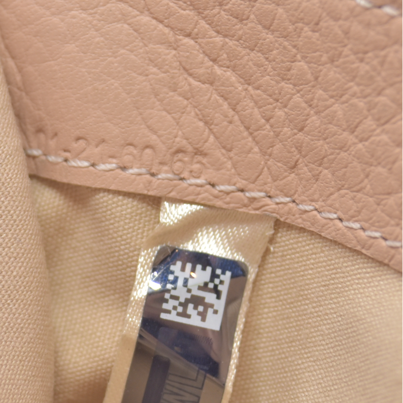 $595 2020 Chloe Alphabet Leather Mini Trifold Wallet Cement Pink with C Charm