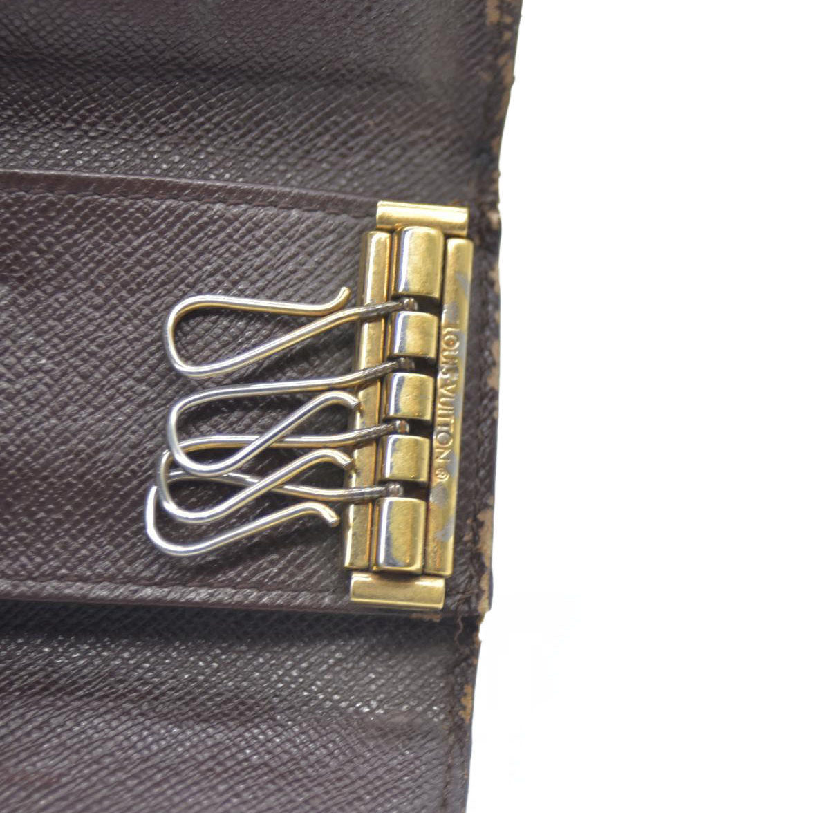 Louis Vuitton Damier Multicles 4 Ring Key Case Brown TH0051