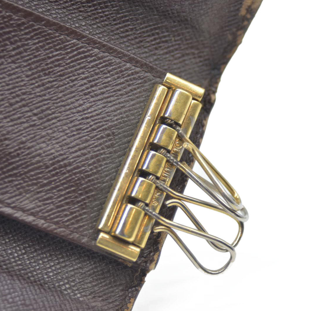 Louis Vuitton Damier Multicles 4 Ring Key Case Brown TH0051