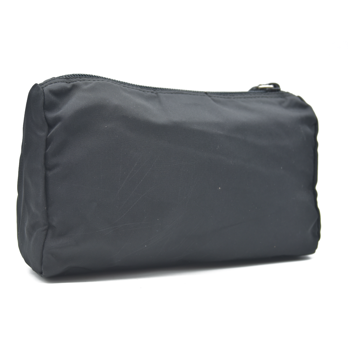 $825 Prada Black Tessuto Nylon Medium Pouch Clutch Bag