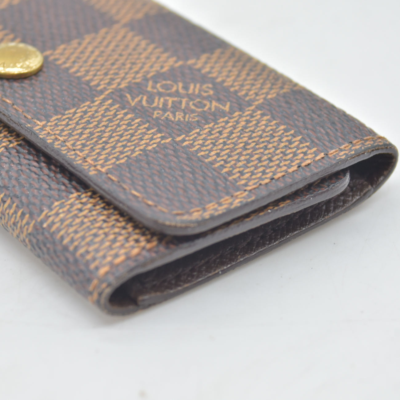 $345 2004 Louis Vuitton Damier Ebene Multicles 4 Key Holder TH1014