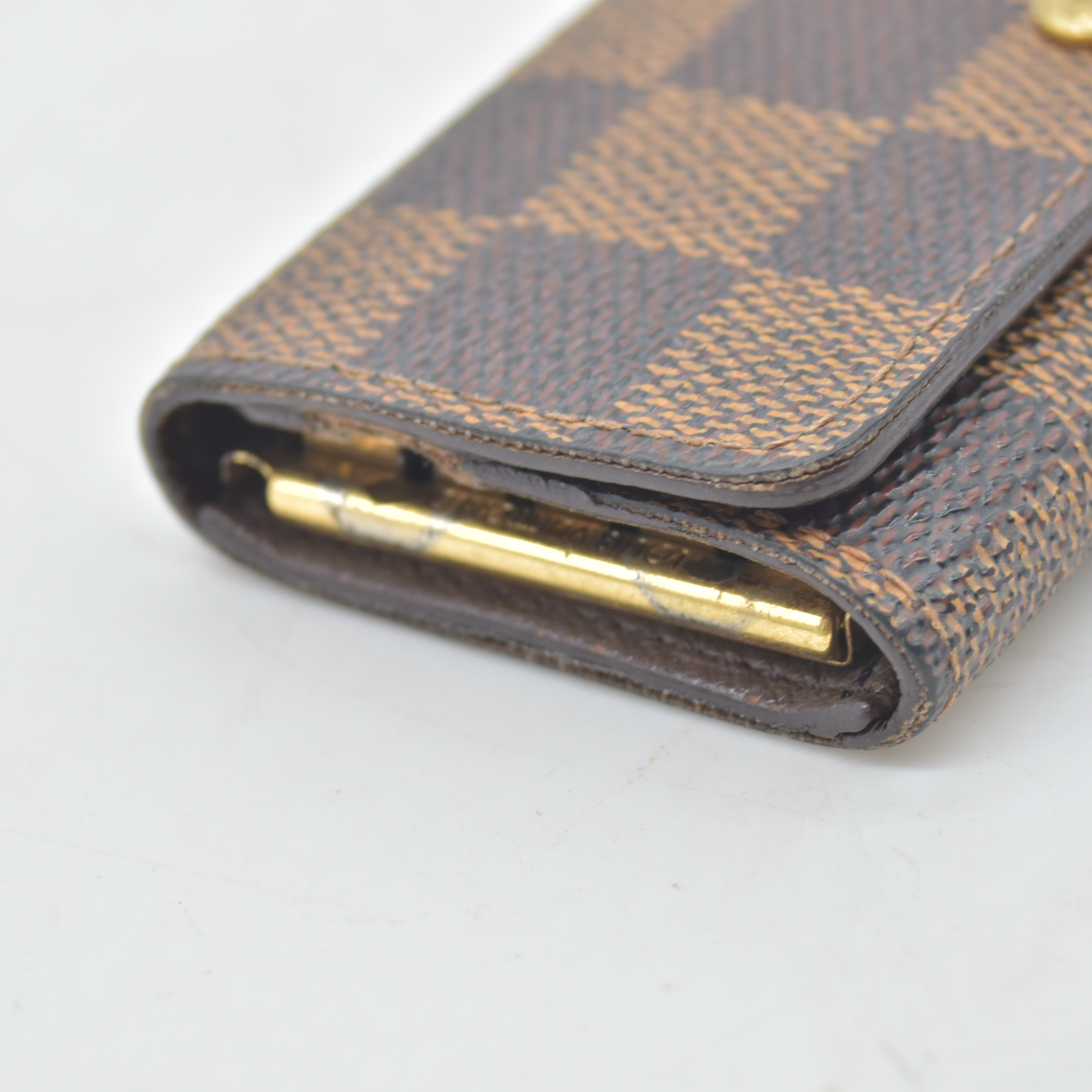 $345 2004 Louis Vuitton Damier Ebene Multicles 4 Key Holder TH1014