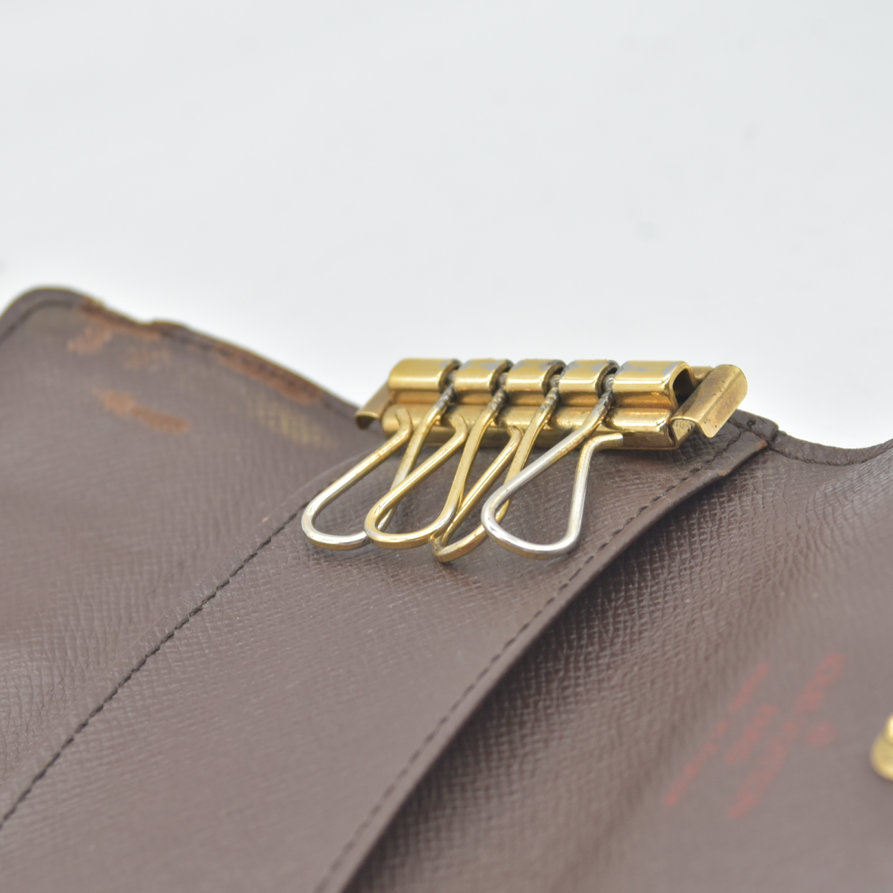 $345 2004 Louis Vuitton Damier Ebene Multicles 4 Key Holder TH1014