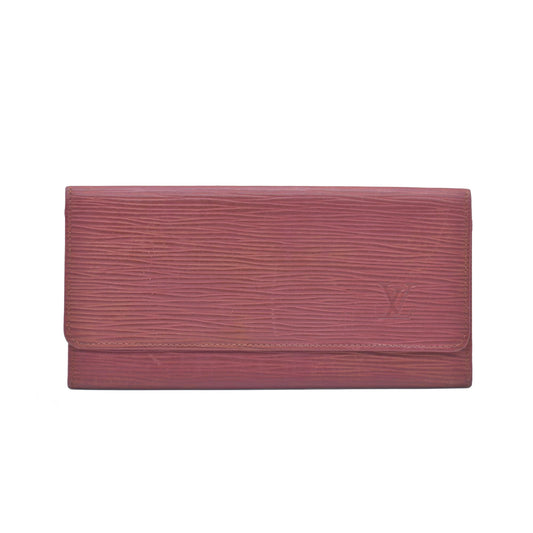 $780 LOUIS VUITTON Epi Porte Tresor International Wallet Brown CONSIGNMENT 10021036