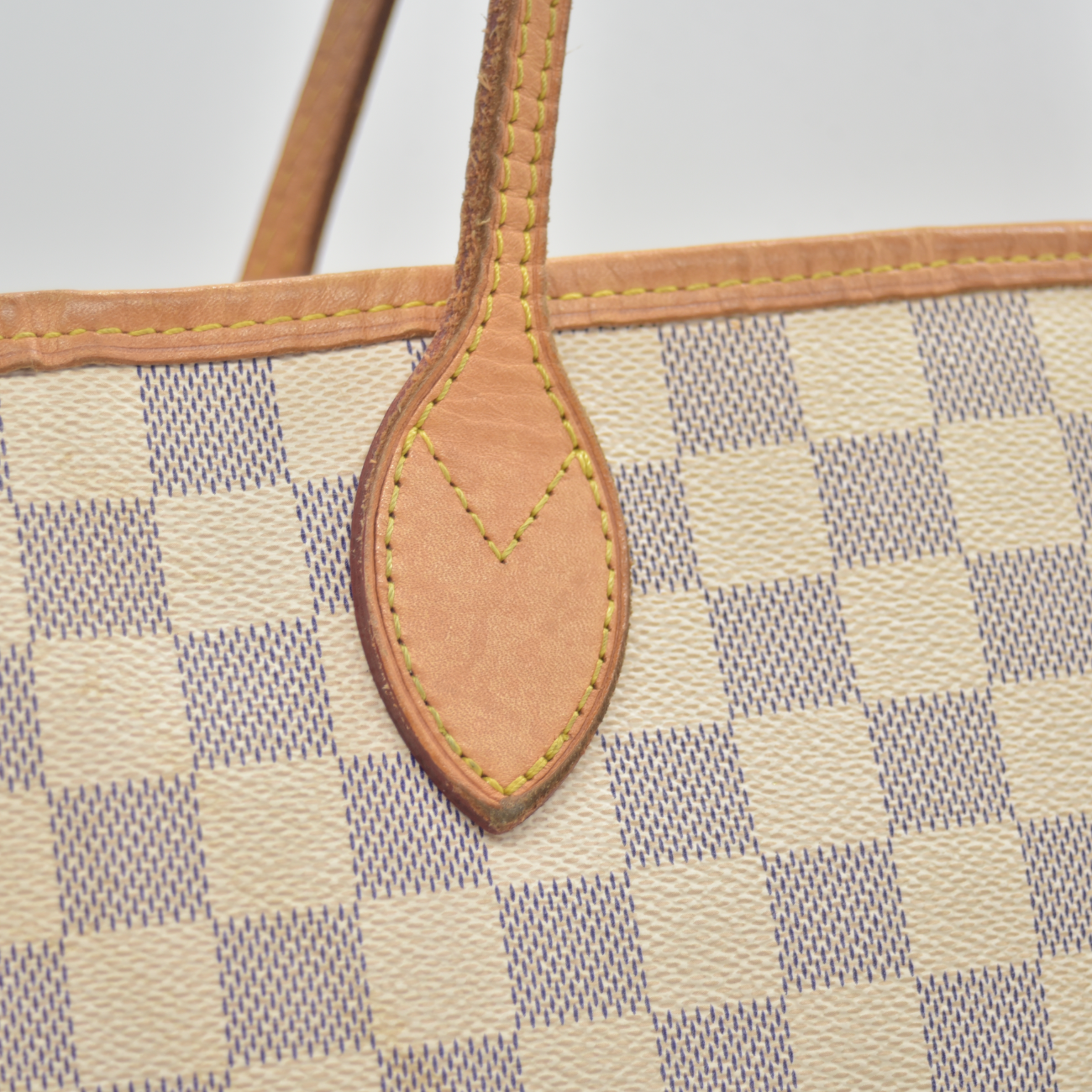 $2240 Louis Vuitton Damier Azur Neverfull MM RFID
